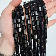 Агат черный шестигранник 8*10N13