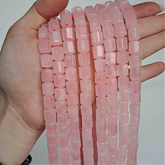 Кварц розовый шестигранник 8*10N13