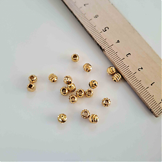 939С шарик резной 5мм 1уп(10шт) зол.