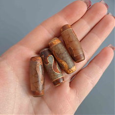 ДЗИ/КМ19/Змея зол.ключ корич.3см