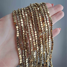 Гематит звезда, золото D4